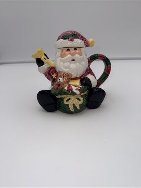 Vintage Santa Teapot: 1990 Wang's International Ceramic